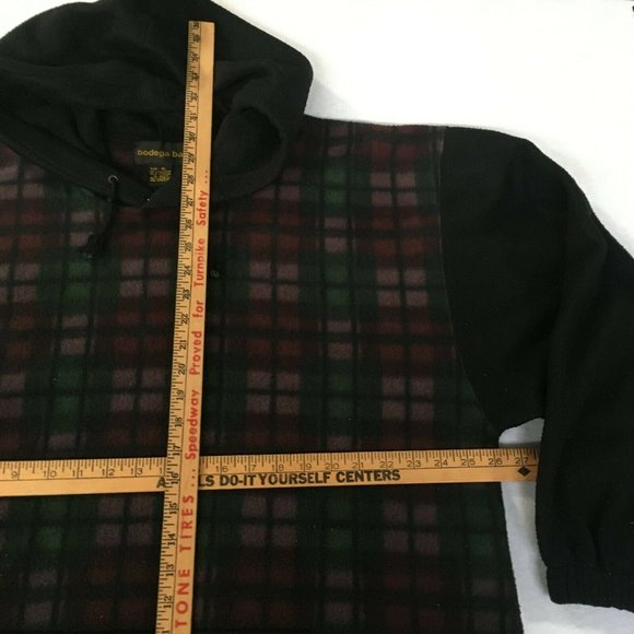 #71 Vintage fleece "Bodega Bay" Sweatshirt Size XL geometric black graphic - Picture 1 of 4